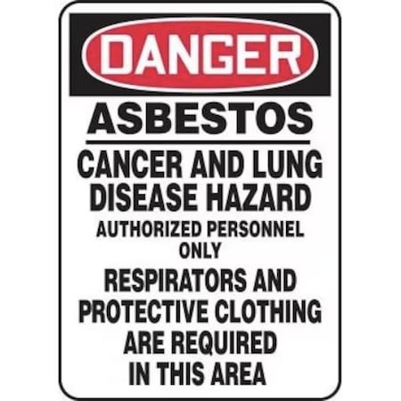 Accuform OSHA DANGER SAFETY SIGN ASBESTOS  MCAW011VP MCAW011VP